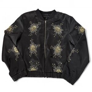 Endless Rose Embroidered Bomber Jacket
